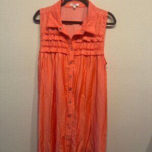50. Easel Sleeveless Button Dress NWT